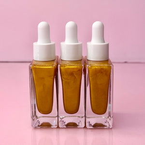 HUILE SHIMMER ✨ TEINTE DORÉE ✨LIMETTE RAIZIN 🍋‍🟩🍇 30 ml.