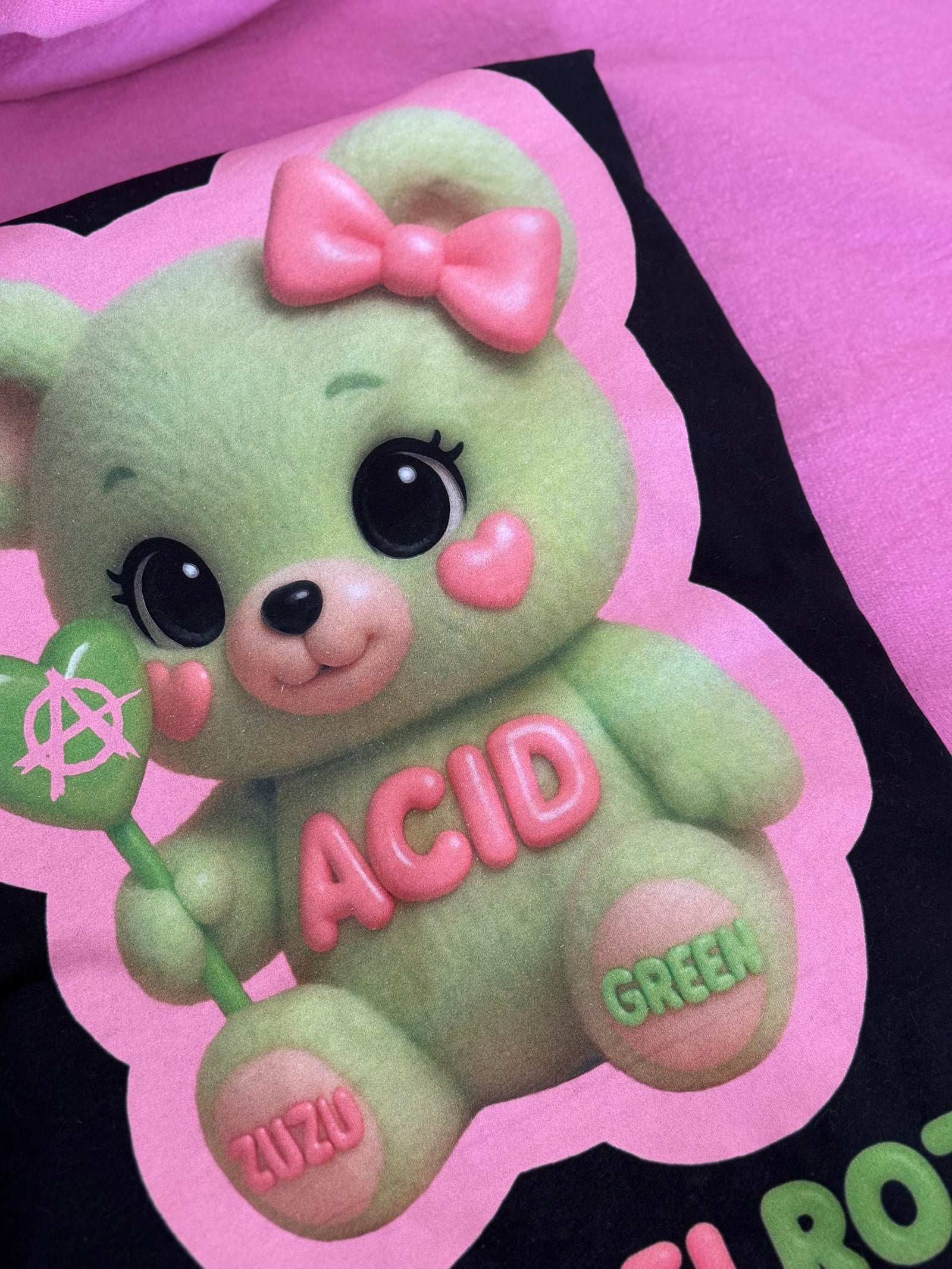 *prévente* T-SHIRT 💕💚🧸💚💕 ACID ZUZU GREEN.