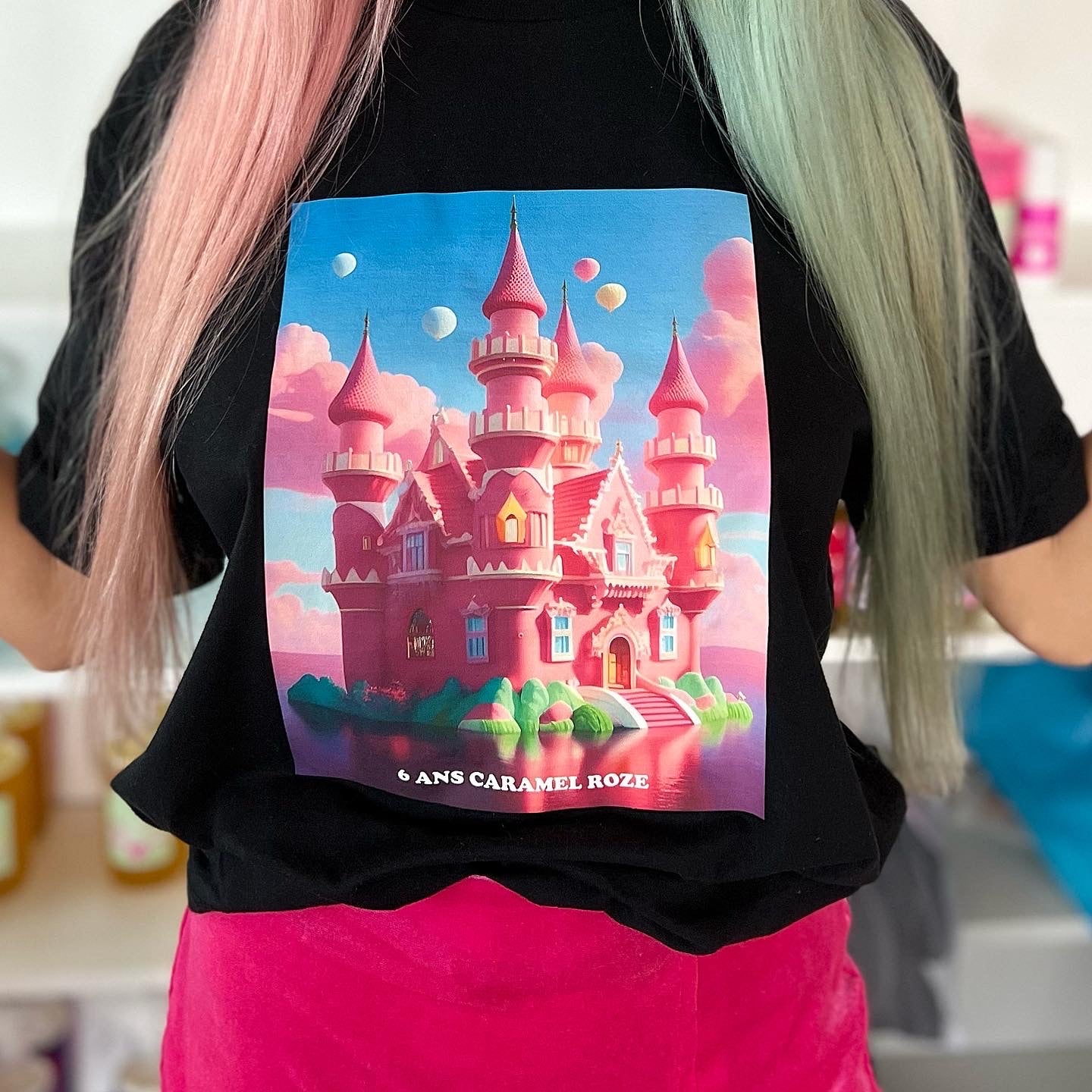 T-SHIRT 💙🏰💖 ÉDITION SPÉCIAL 6 ANS CARAMEL ROZE.