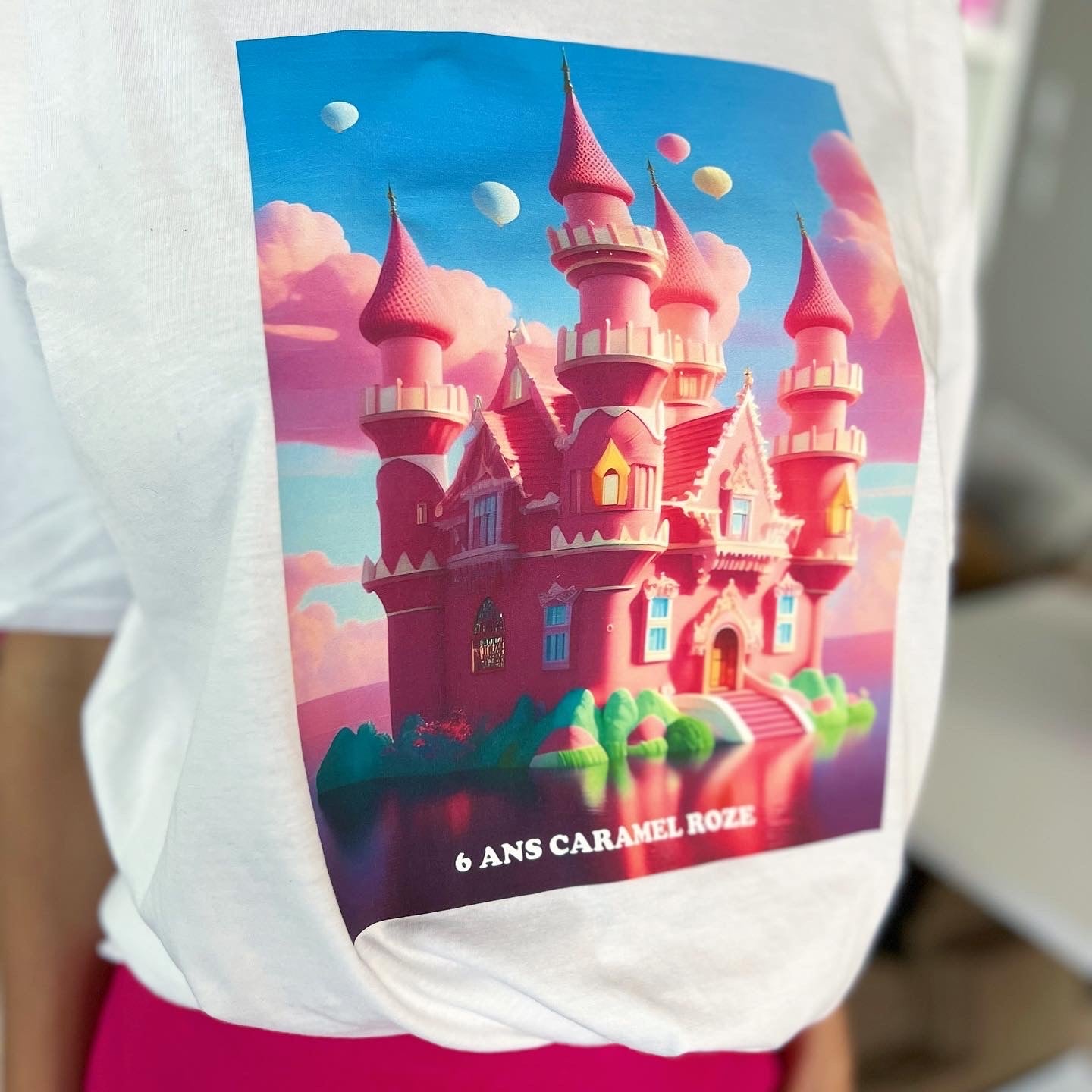 T-SHIRT 💙🏰💖 ÉDITION SPÉCIAL 6 ANS CARAMEL ROZE.