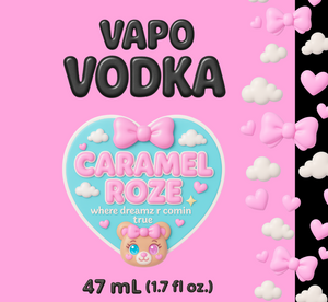 VAPO-VODKA ÉDITION SPÉCIALE 🖤🎀🩵 CARAMEL ROZE 🖤🎀🩵