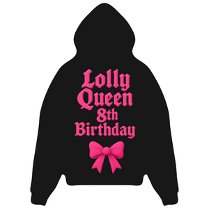*prévente* Zip-Hoodie Premium LOLLY QUEEN 3D Puff 🖤🎀🍭édition limitée 8e Anniversaire Caramel Roze