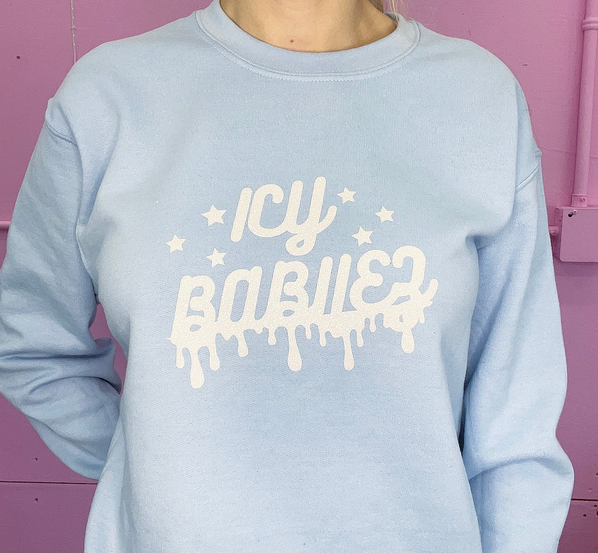 BABII BLUE CREWNECK 🧊ICY BABIIEZ🧊